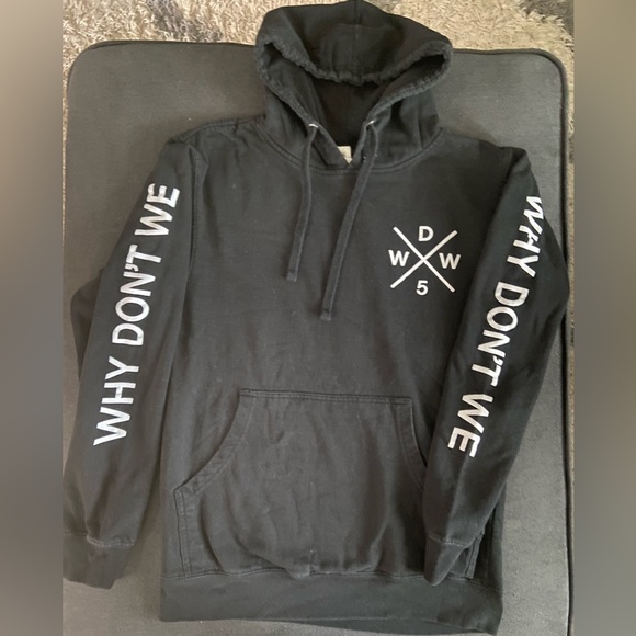 Why Don’t We full sleeve hoodie. WDW on both sleeves. VERY LIGHTLY WORN - Picture 1 of 3